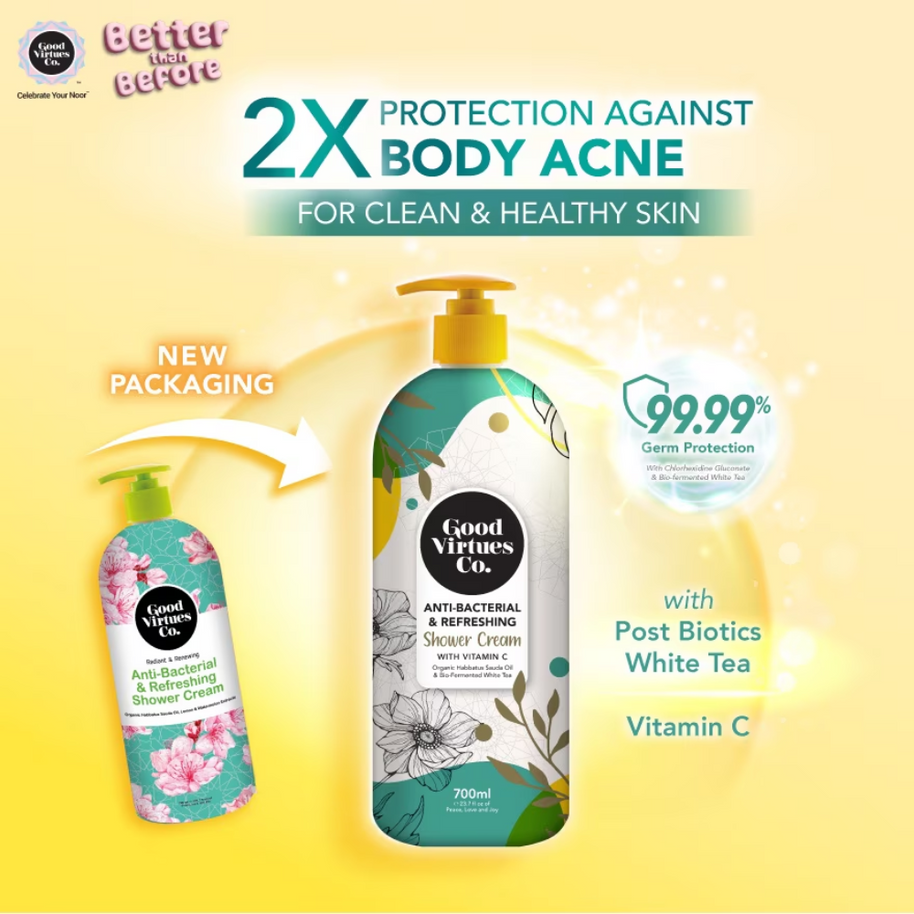 Good Virtues Co. Anti-Bacterial & Refreshing Shower Cream With Vitamin C 700ml