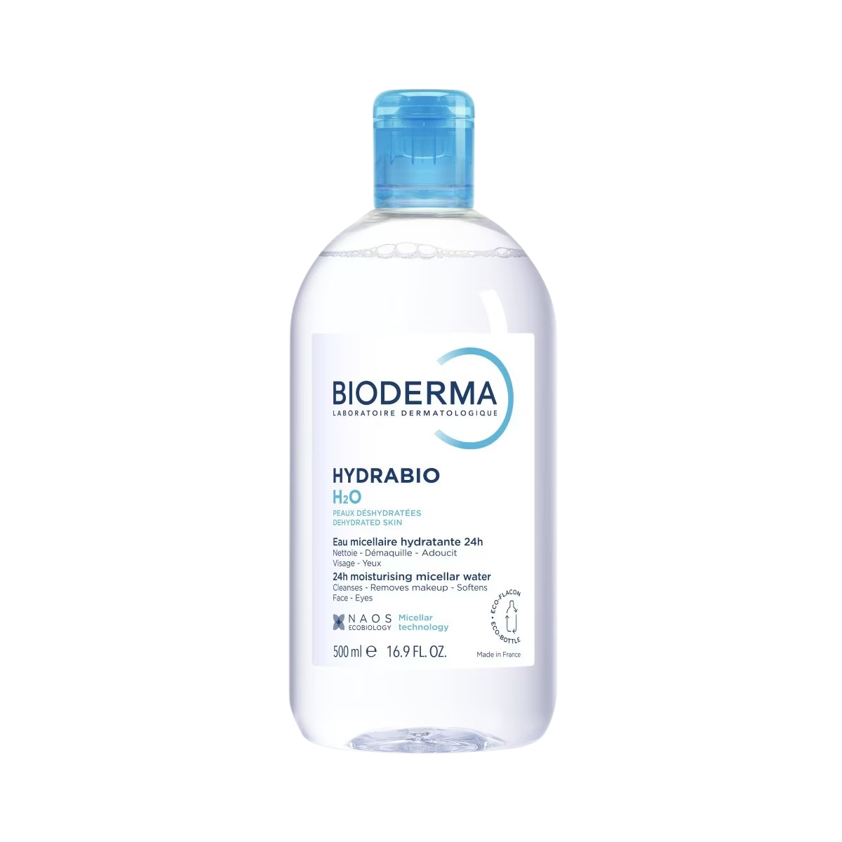 Bioderma Hydrabio H2O Moisturising Micellar Water (Facial Non-Rinse Cleanser for Dehydrated Sensitive Skin) 500ml