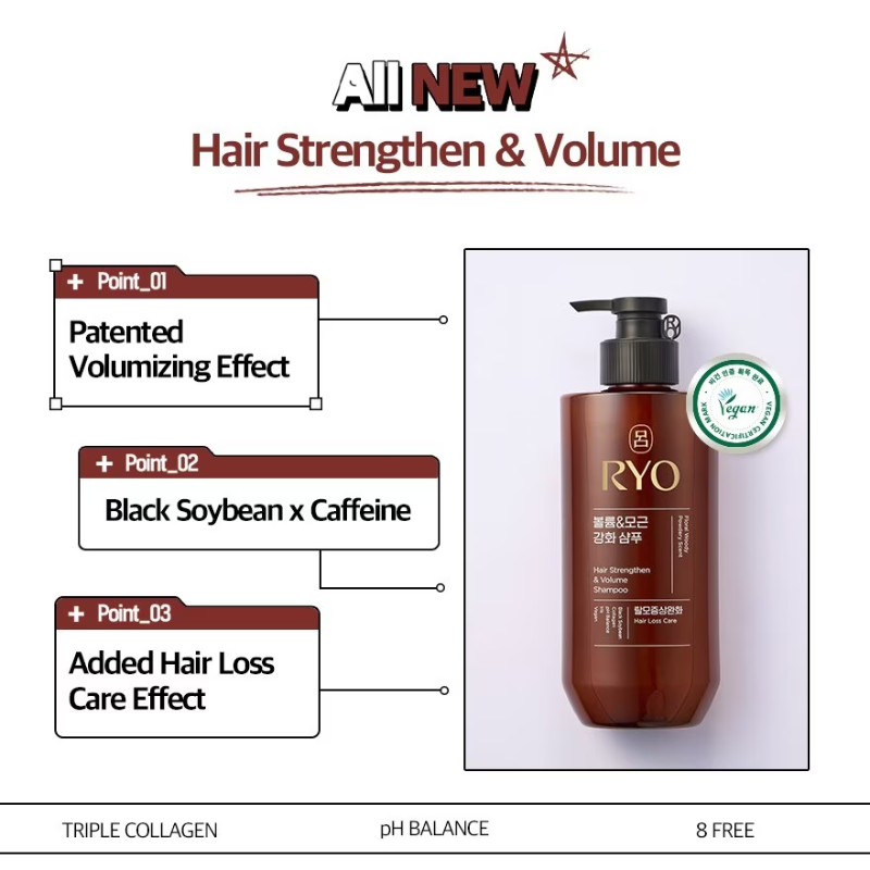 RYO Hair Strengthen & Volume Shampoo 480ml