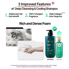 RYO Deep Cleansing & Cooling Shampoo (For Oily Scalp) 480ml