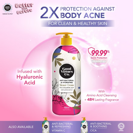 Good Virtues Co. Anti-Bacterial & Hydrating Shower Cream With Hyaluronic Acid 700ml