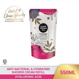 Good Virtues Co. Anti-Bacterial & Hydrating Shower Cream With Hyaluronic Acid 550ml