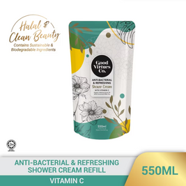 Good Virtues Co. Anti-Bacterial & Refreshing Shower Cream With Vitamin C 550ml
