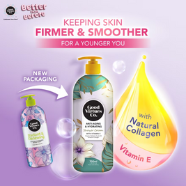 Good Virtues Co. Anti-Aging & Hydrating Shower Cream With Vitamin E 700ml