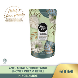 Good Virtues Co. Anti-Aging & Brightening Shower Cream With Niacinamide 600ml