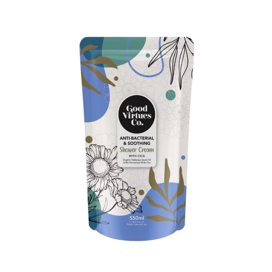 Good Virtues Co. Anti-Bacterial & Soothing Shower Cream With Cica 550ml