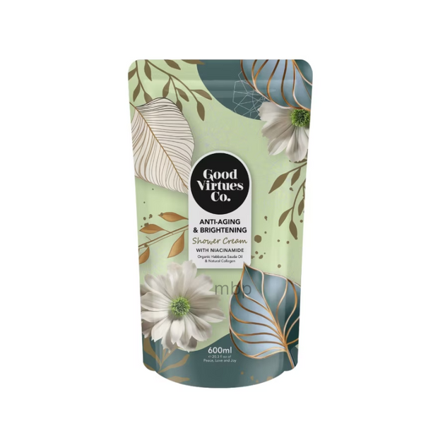 Good Virtues Co. Anti-Aging & Brightening Shower Cream With Niacinamide 600ml