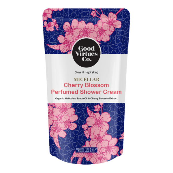 GVC Good Virtues Co. Micellar Cherry Blossom Perfumed Shower Cream Refill 550ml