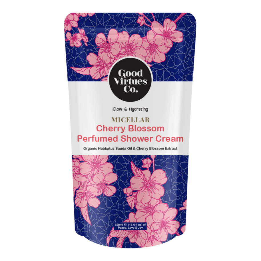 GVC Good Virtues Co. Micellar Cherry Blossom Perfumed Shower Cream Refill 550ml