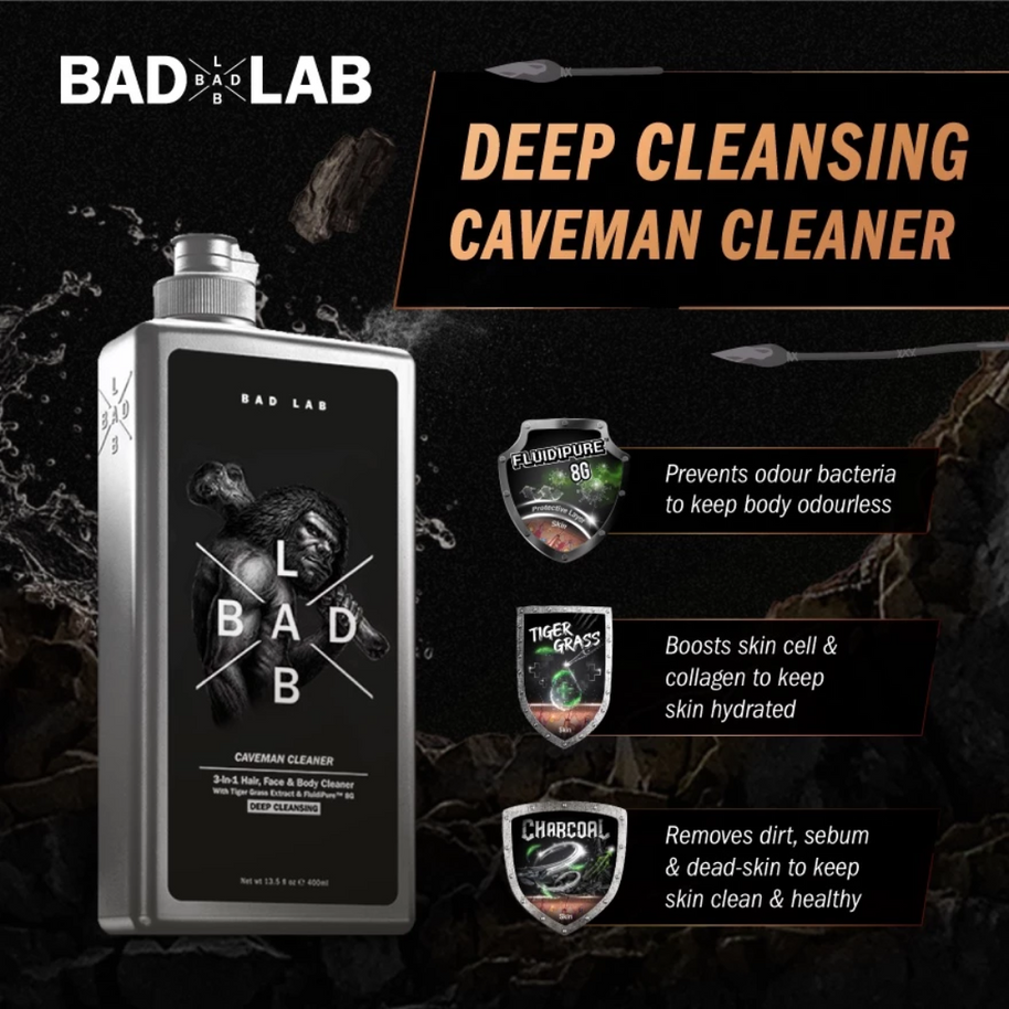 BAD LAB 3-In-1 Hair, Face, Body Cleaner - Deep Cleansing 400ml