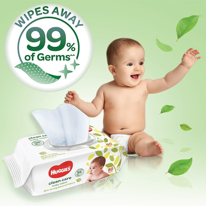 HUGGIES Baby Wipes Clean Care 80s x 24