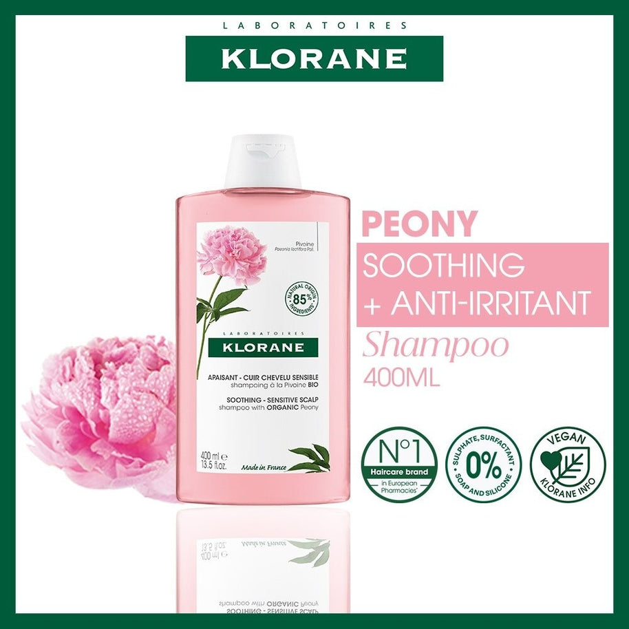 Klorane Soothing Shampoo with Organic Peony - Sensitive scalp 400ml