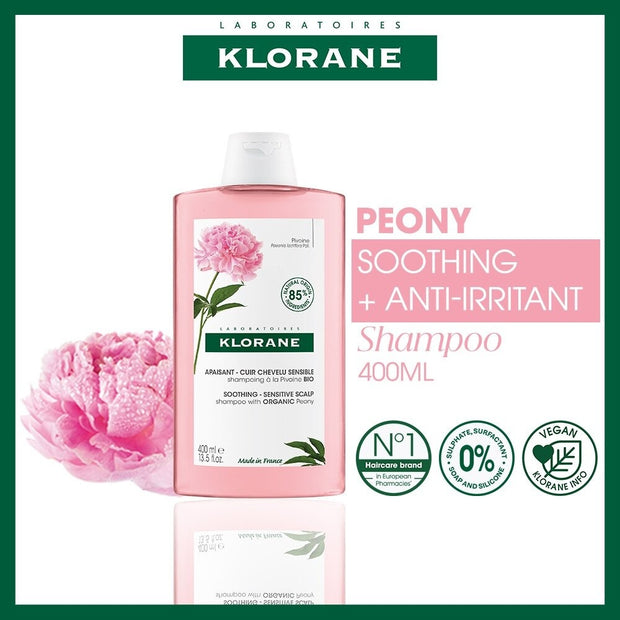 Klorane Soothing Shampoo with Organic Peony - Sensitive scalp 400ml
