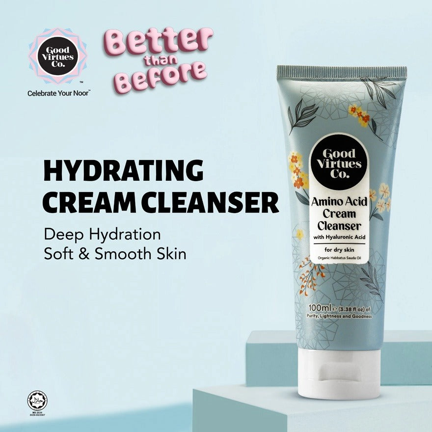 GVC Good Virtues Co.Amino Acid Cream Cleanser with Hyaluronic Acid (For Dry Skin) 100ml