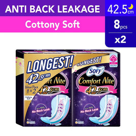 Sofy Body Fit Night Slim Wing 42.5cm Twin Pack 8's x 2