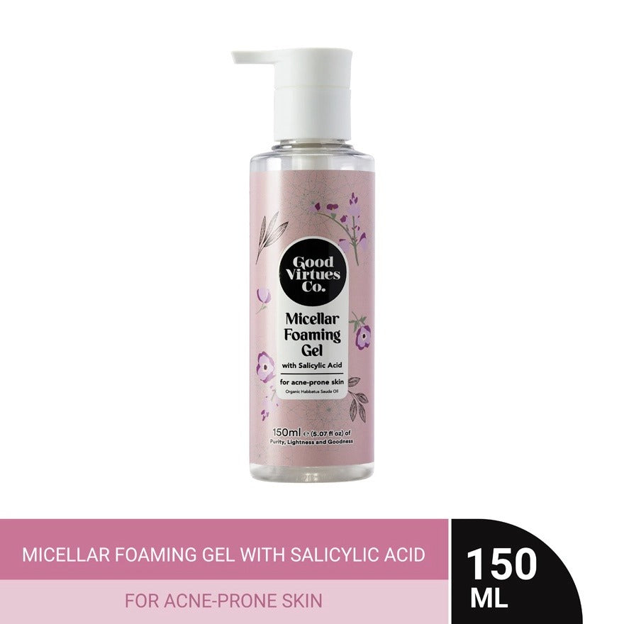 GVC Good Virtues Co. Micellar Foaming Gel with Salicylic Acid (For Acne Skin) 150ml