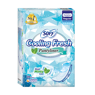 Sofy Cooling Fresh Pantyliner Regular 155mm 28s
