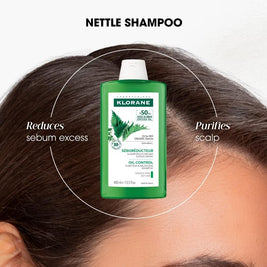 Klorane Oil Control Organic Nettle Shampoo (To Purifies, Gently Cleanses & Regulates Sebum) 400ml