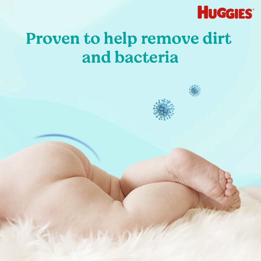HUGGIES Essential Clean Baby Wipes 80s x 12
