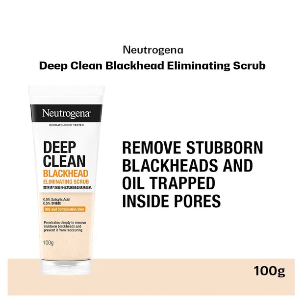NEUTROGENA Deep Clean Black Head Eliminating Daily Scrub (For Acne Prone Skin)100g