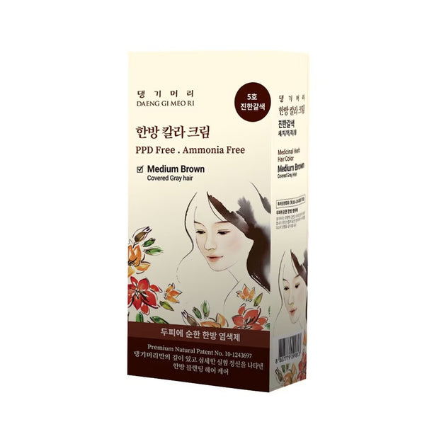 DAENG GI MEO RI Medicinal Herbal Hair Colour Medium Brown 60g