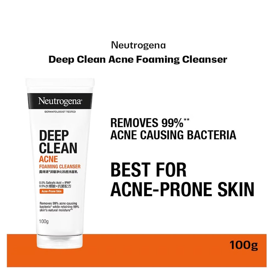 NEUTROGENA Deep Clean Acne Foaming Cleanser (For Acne Prone Skin)100g