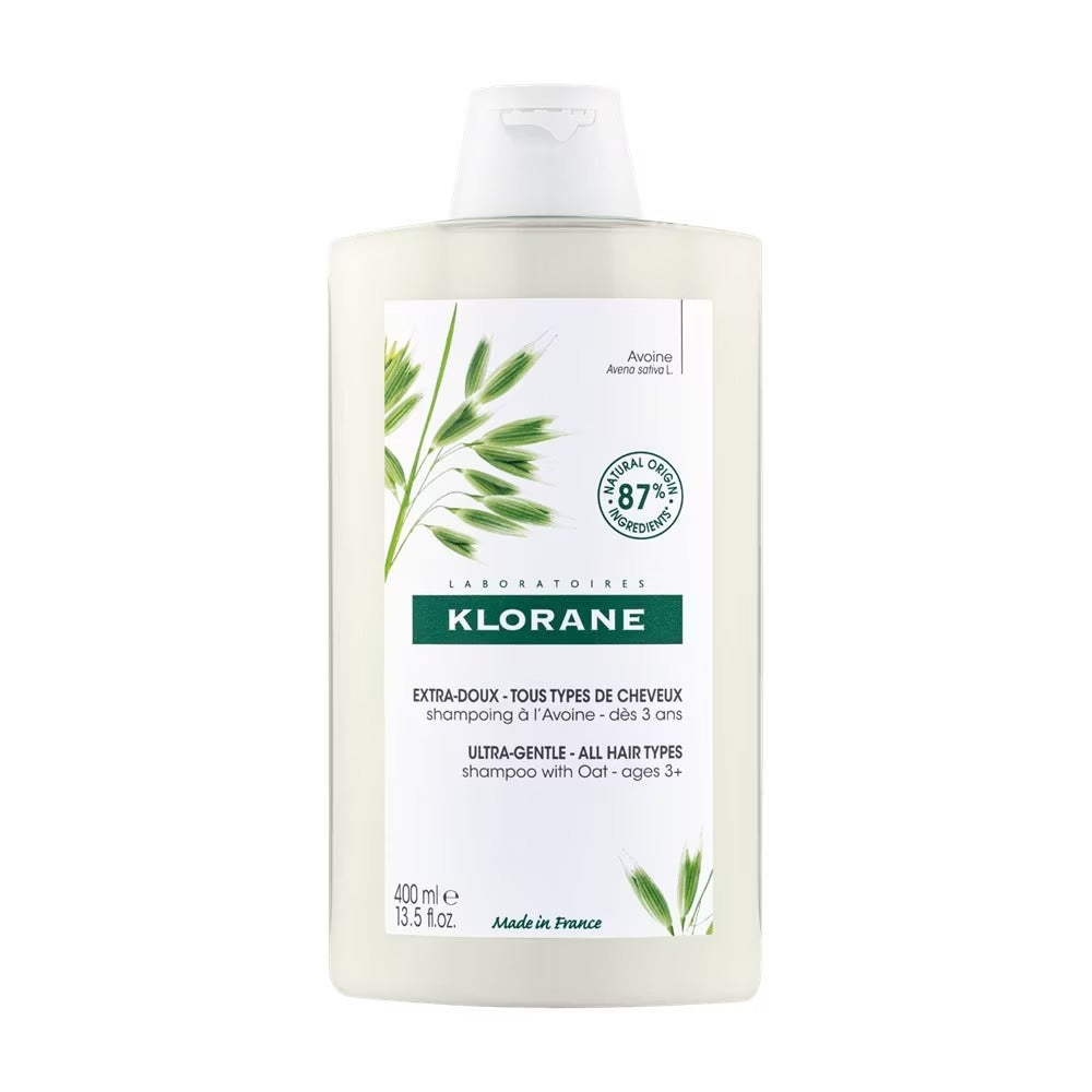 Klorane Ulta-Gentle Oat Shampoo (For All Hair Types, To Gently Cleanses, Softens & Protects Scalp & Hair) 400ml