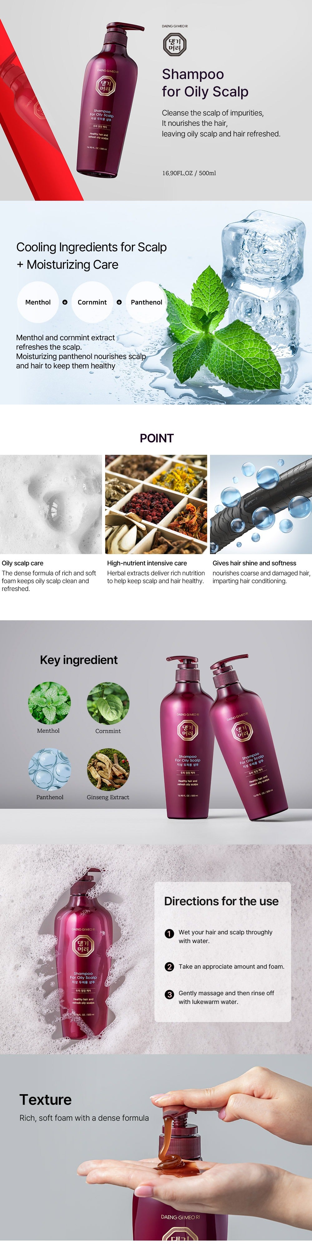DAENG GI MEO RI Shampoo for Oily Scalp 500ml