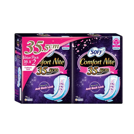 Sofy Body Fit Night Slim Wing 35cm 16sx2 Twin Pack