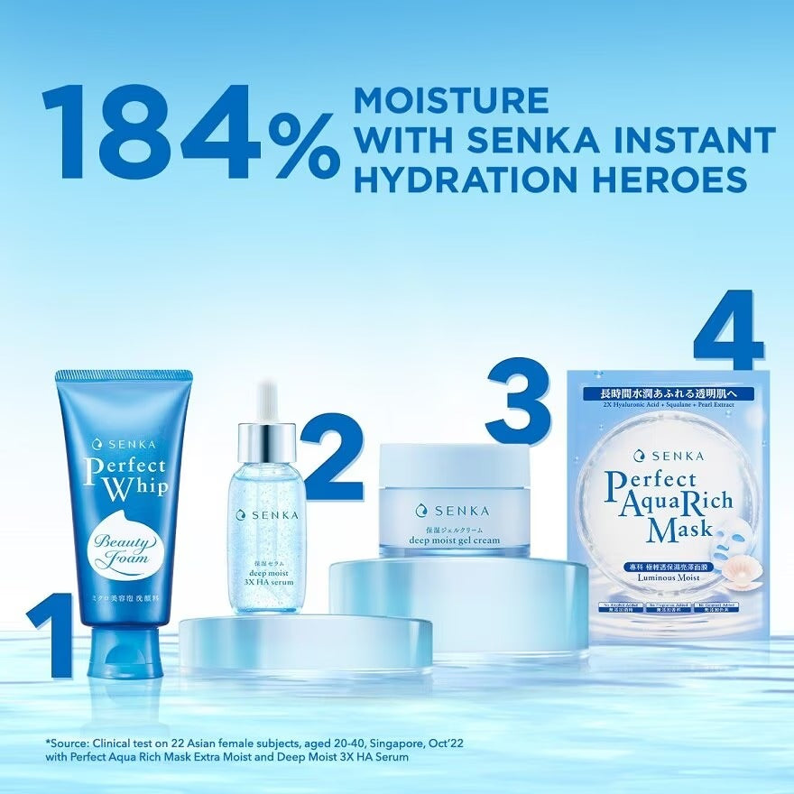 SENKA Perfect Aqua Rich Mask Luminous Moist (For Dry & Dull Skin) 1s