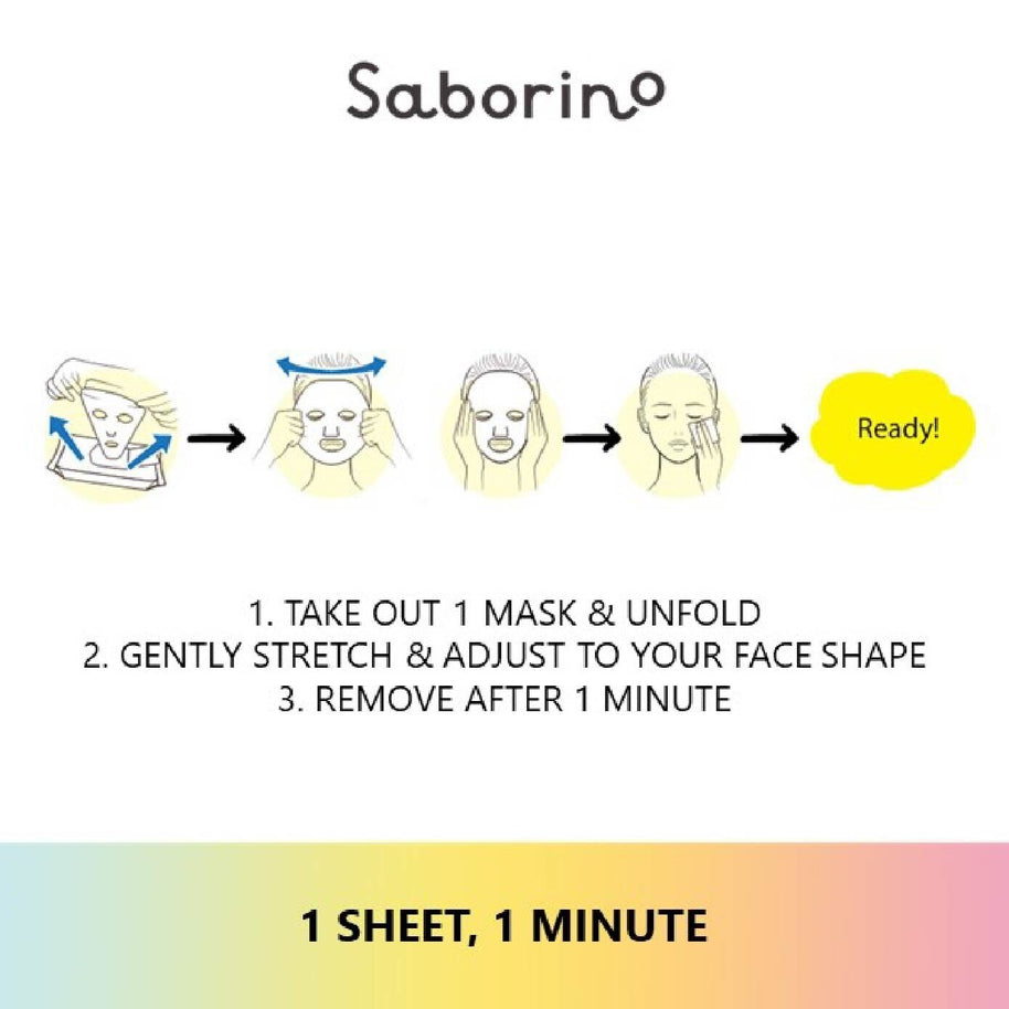 Saborino Morning Facial Sheet Mask Moisture Rich 32s
