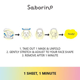 Saborino Morning Facial Sheet Mask Moisture Rich 32s