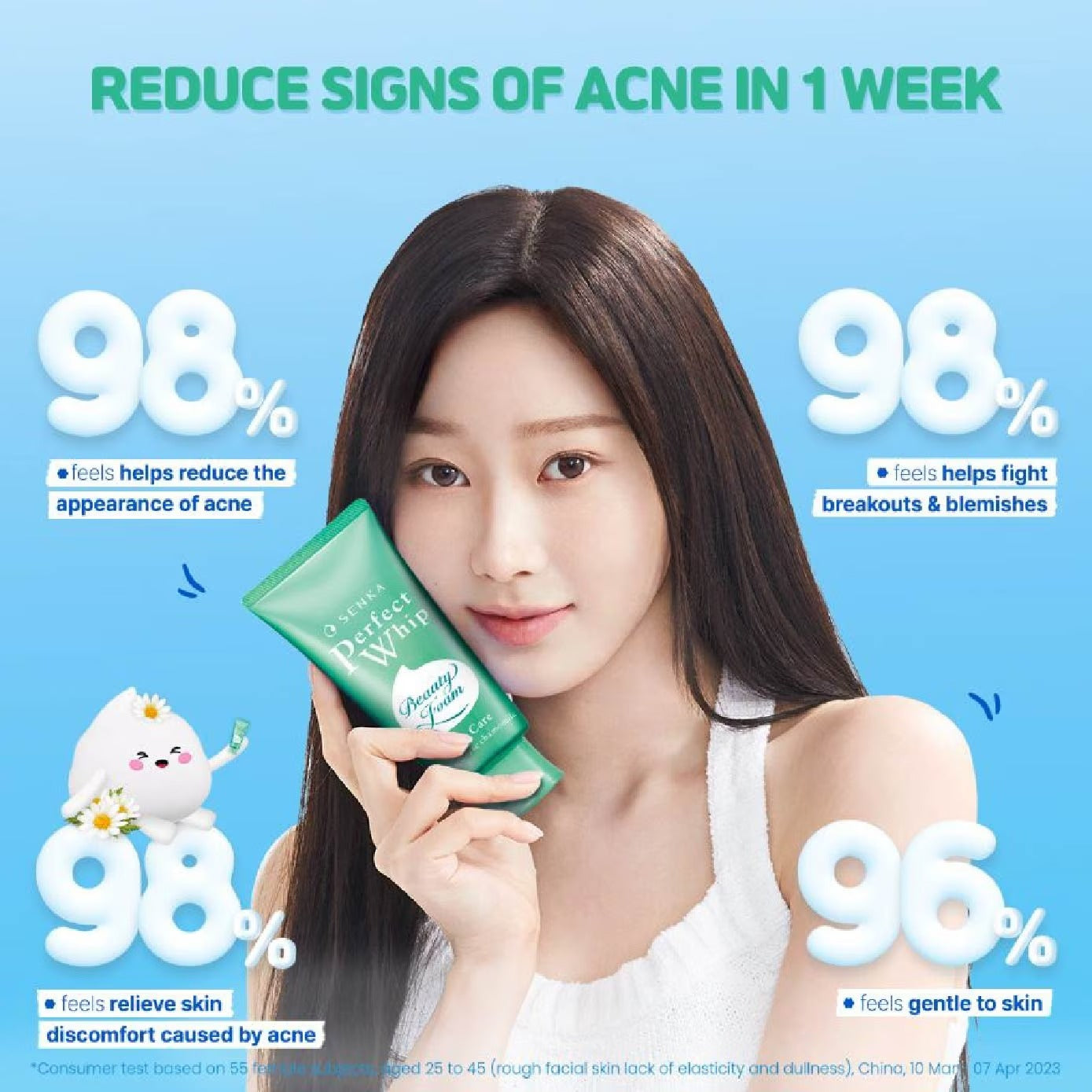 SENKA Perfect Whip Acne-Care Beauty Foam Facial Cleanser 100g