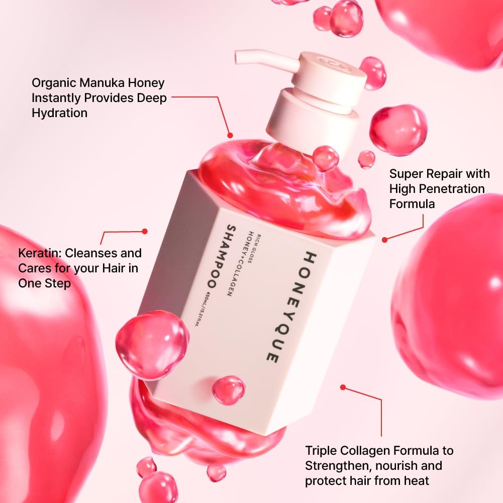 HONEYQUE Rich Gloss Honey + Collagen Treatment 450ml