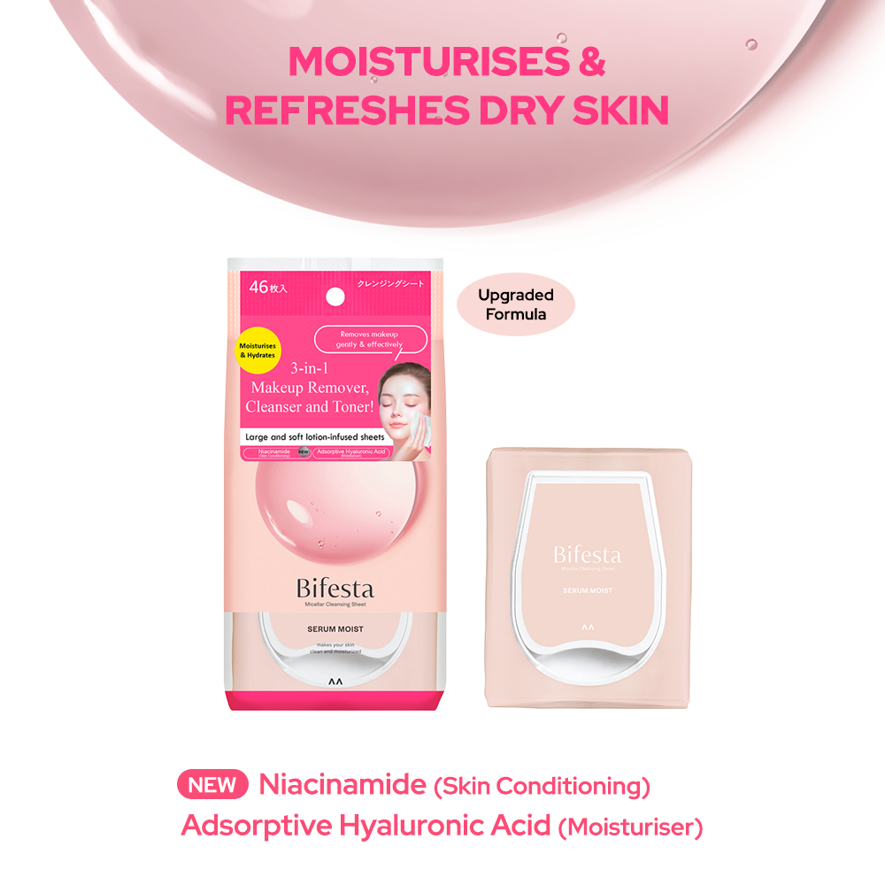 Bifesta Makeup Remover Wipes Moist 46 Sheets