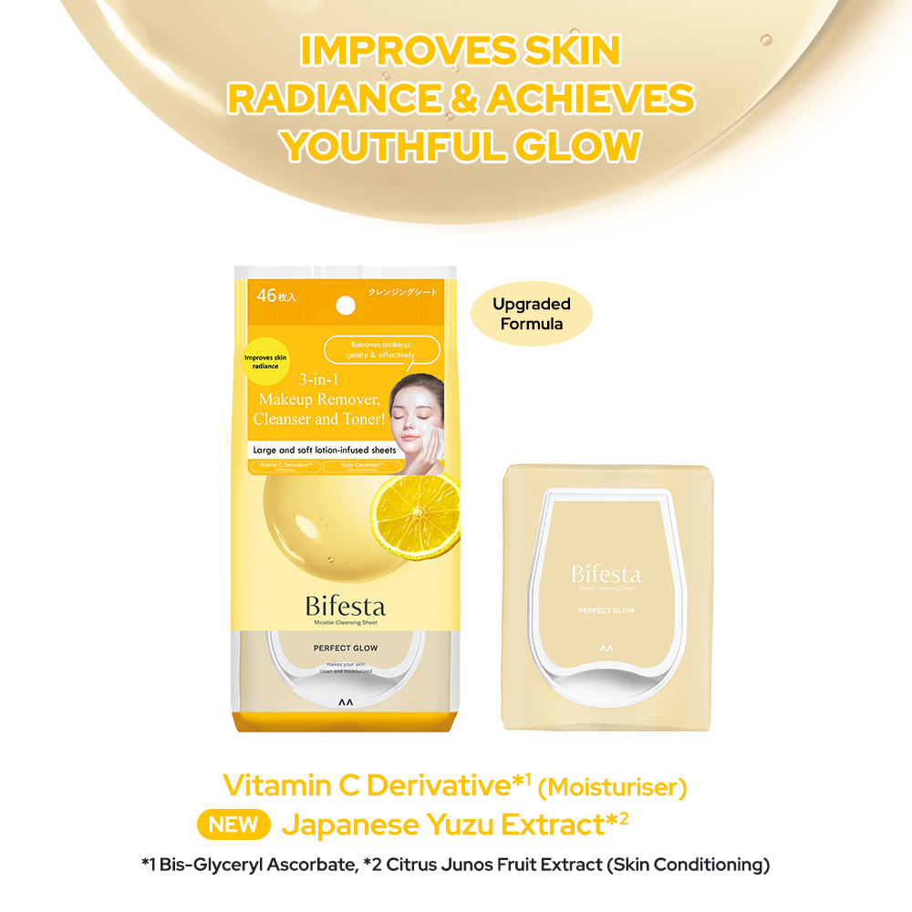 Bifesta Makeup Remover Wipes Perfect Glow 46 Sheets