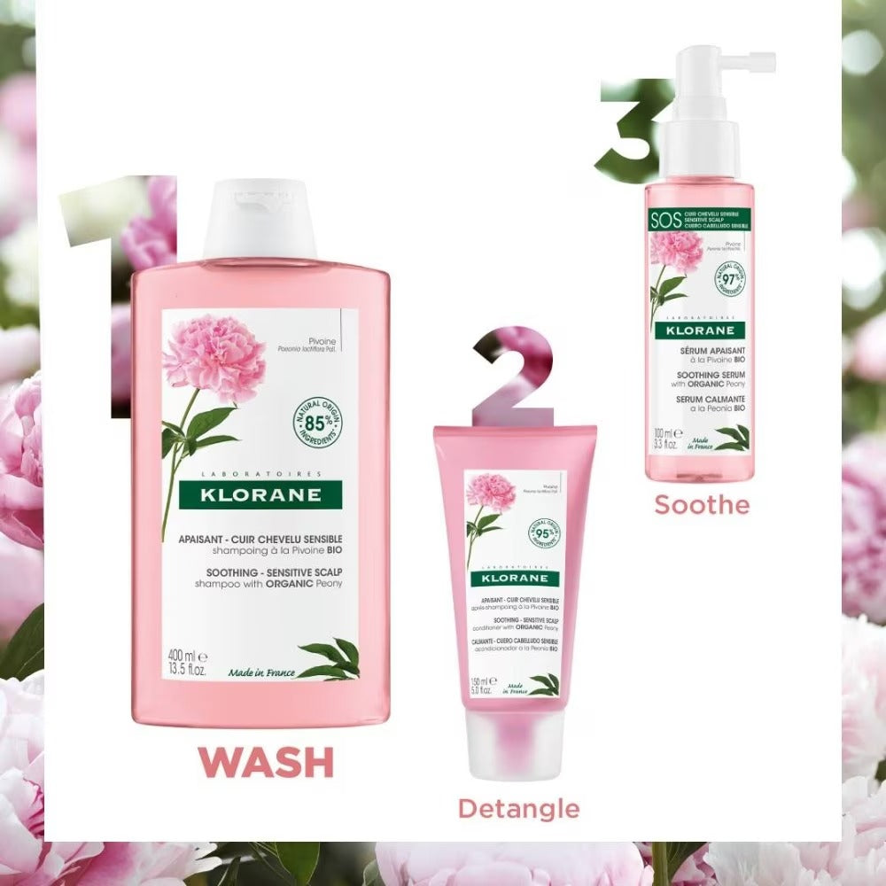 Klorane Soothing Shampoo with Organic Peony - Sensitive scalp 400ml