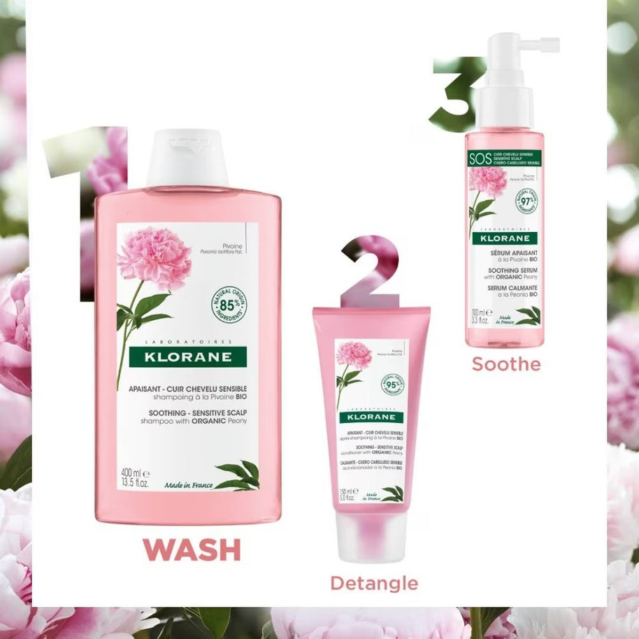 Klorane Soothing Shampoo with Organic Peony - Sensitive scalp 400ml