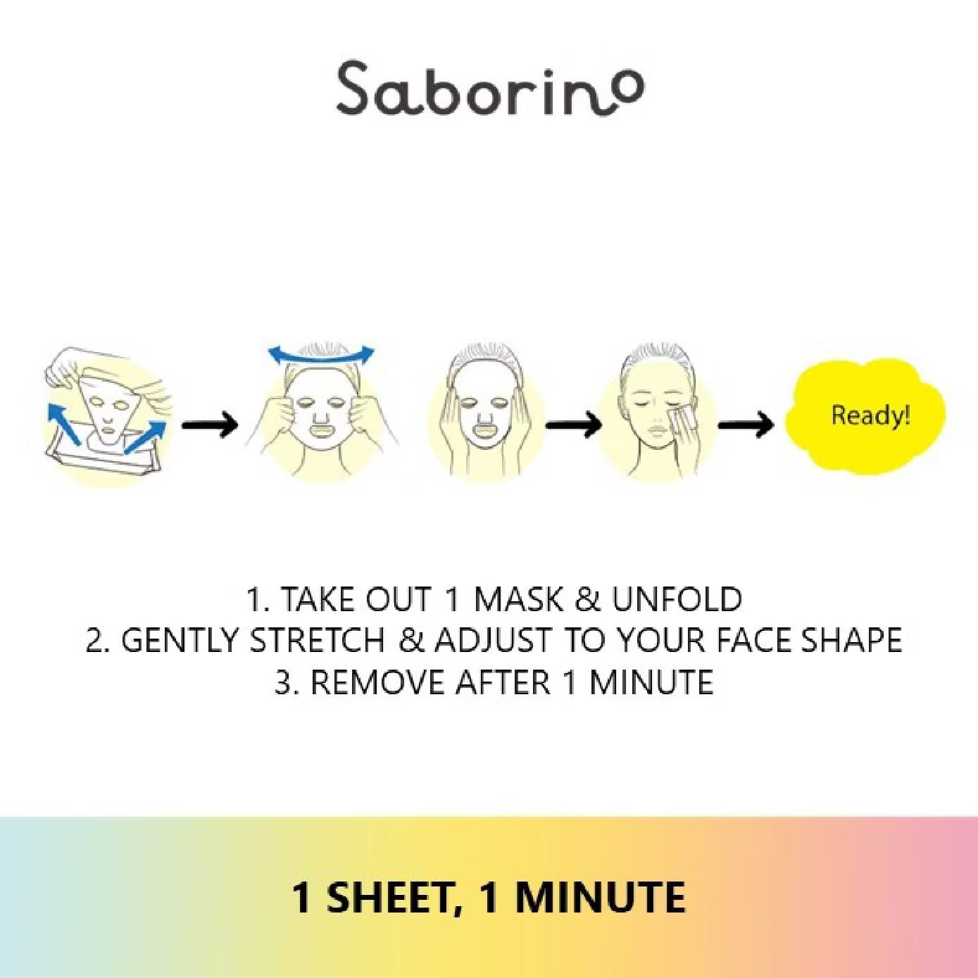 Saborino Morning Facial Sheet Mask Minty Fresh (Suitable for Oily Skin Type) 32s
