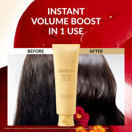 TSUBAKI Premium Volume & Repair Treatment (Instant Volume Boost In 1 Use, To Improve Flat & Lifeless Hair) 160g