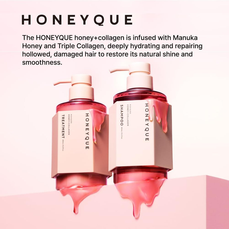 HONEYQUE Rich Gloss Honey + Collagen Shampoo 450ml