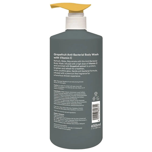 Summerie Anti-Bacterial Body Wash Grapefruit 650ml