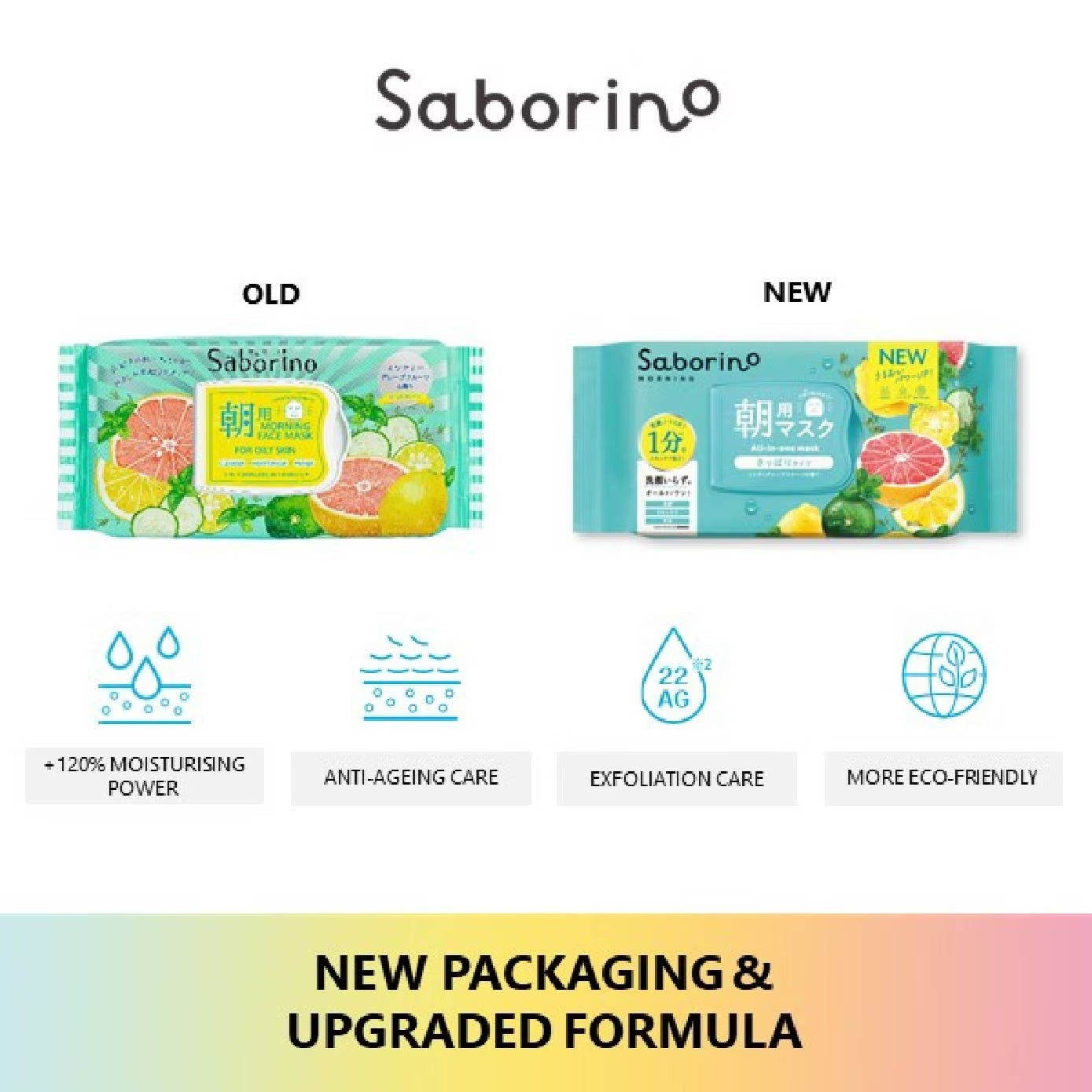 Saborino Morning Facial Sheet Mask Minty Fresh (Suitable for Oily Skin Type) 32s