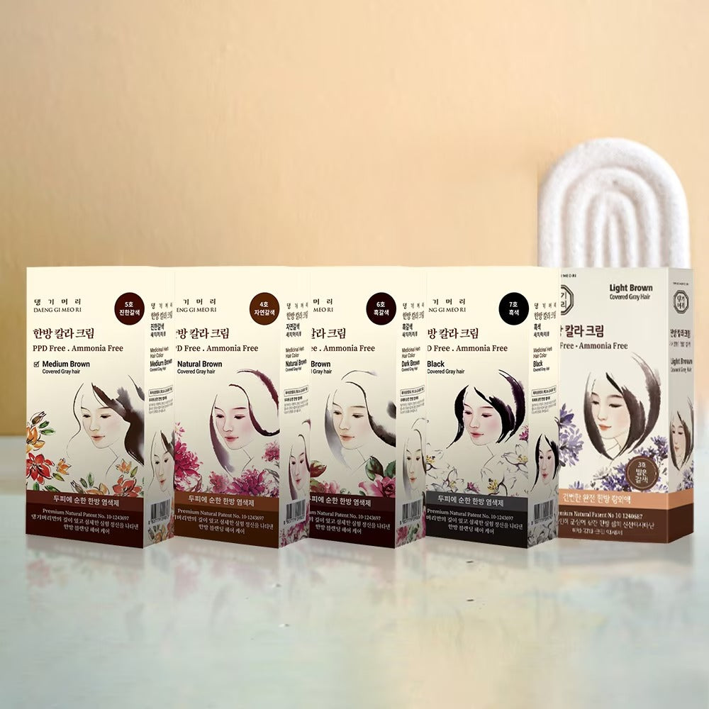 DAENG GI MEO RI Medicinal Herbal Hair Colour Medium Brown 60g