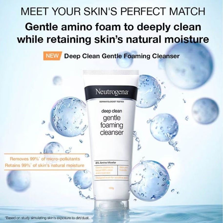 NEUTROGENA Deep Clean Gentle Foaming Cleanser (For All Skin Types) 100g