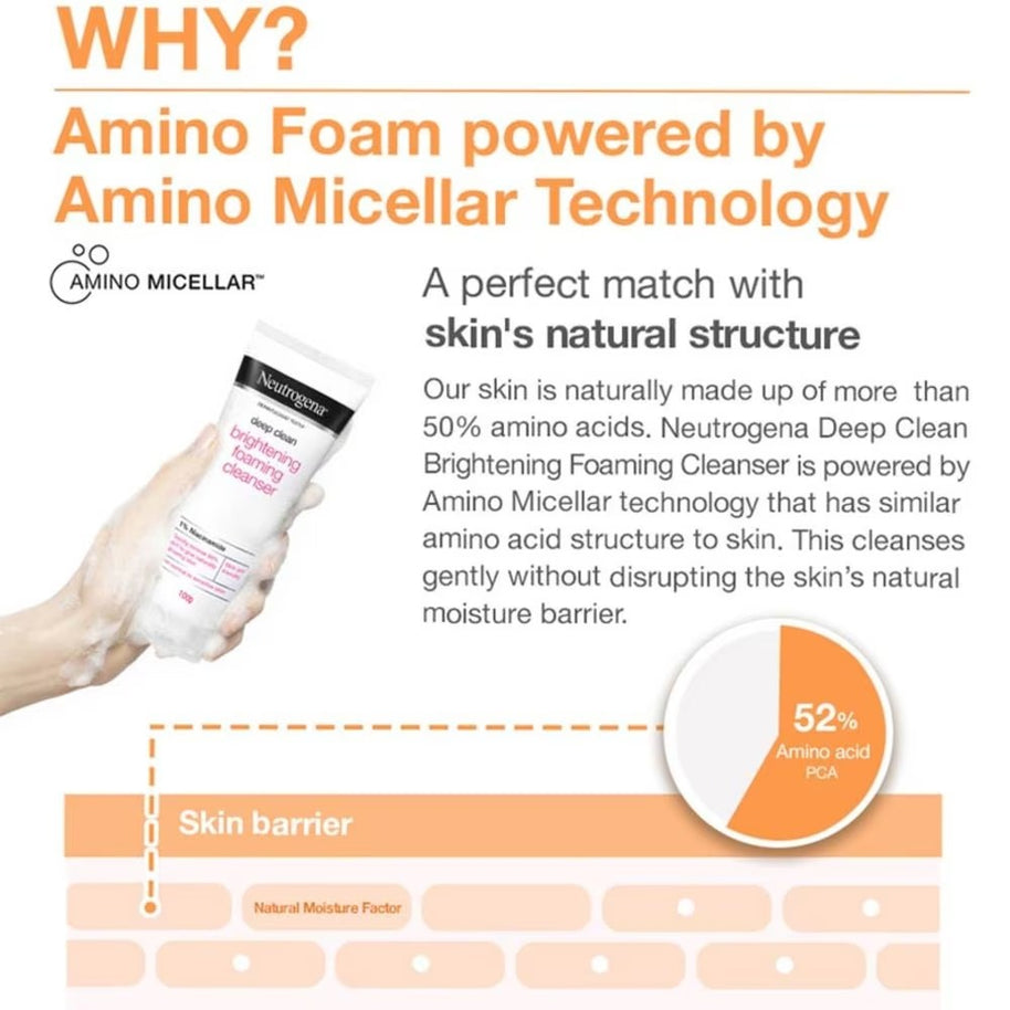 NEUTROGENA Deep Clean Brightening Foaming Cleanser (For Dull Skin)100g