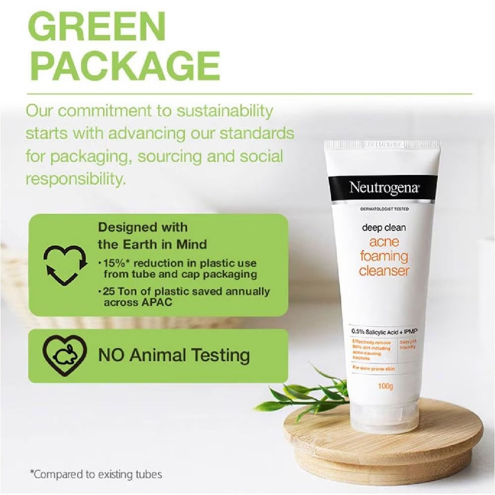 NEUTROGENA Deep Clean Acne Foaming Cleanser (For Acne Prone Skin)100g