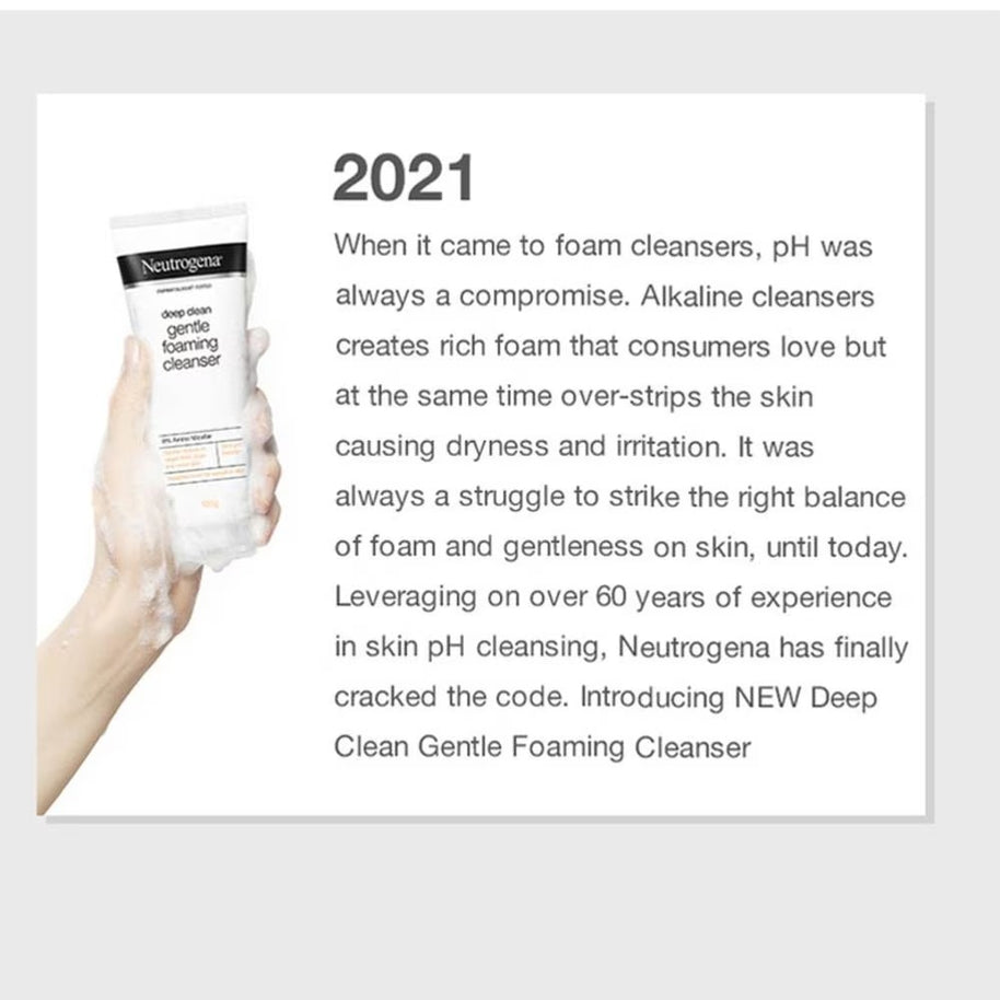 NEUTROGENA Deep Clean Gentle Foaming Cleanser (For All Skin Types) 100g