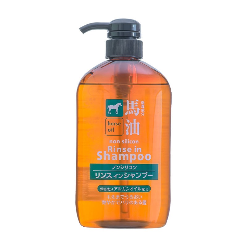 Kumano Horse Oil non-silicon Rinse in Shampoo 600ml
