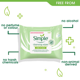 Simple Kind To Skin Cleansing Facial Wipes 25 sheets